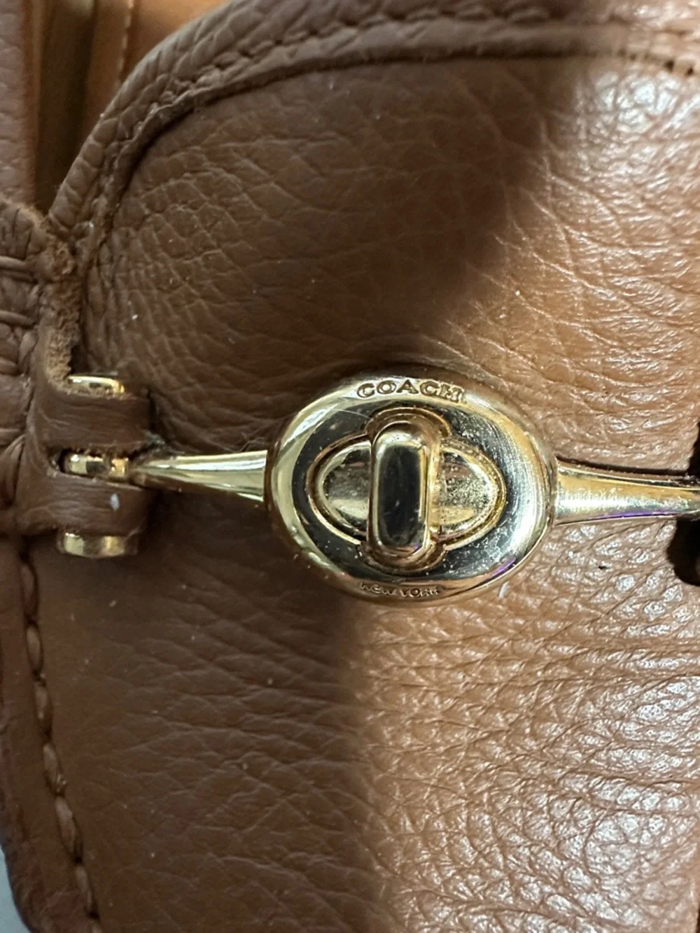 Coach Arlene Leather Loafers with Gold Hardware Size 7